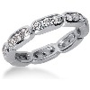 Eternity ring i palladium med runda, briljantslipade diamanter (ca 0.72ct)