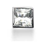 Solitr diamantberlock i vitt guld med prinsesslipad diamant (0.75 ct.)