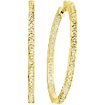 Diamantörhängen i gult guld med 100 st diamanter (1 ct.)
