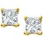 rhngen i gult guld med prinsesslipade diamanter 4.5x4.5 mm (0.8 ct.)