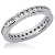 Eternity ring i palladium med runda, briljantslipade diamanter (ca 0.62ct)