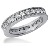 Eternity ring i palladium med runda, briljantslipade diamanter (ca 1.25ct)