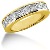 Niostensring i gult guld med prinsesslipade diamanter (2.25ct)