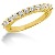 Vigsel & Frlovningsring i gult guld med 11st diamanter (0.55ct)