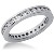 Eternity ring i palladium med runda, briljantslipade diamanter (ca 0.84ct)