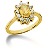 delstensring i gult guld, diamantkrans med 10st diamanter (0.4ct)