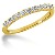 Vigsel & Frlovningsring i gult guld med 11st diamanter (0.33ct)