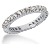 Eternity ring i platina med runda, briljantslipade diamanter (ca 0.9ct)