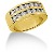 Vigsel & Frlovningsring i gult guld med 14st diamanter (0.98ct)
