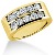 Vigsel & Frlovningsring i gult guld med 10st diamanter (1.5ct)