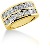 Vigsel & Frlovningsring i gult guld med 10st diamanter (2ct)