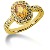 delstensring i gult guld, diamantkrans med 28st diamanter (0.28ct)
