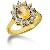 delstensring i gult guld, diamantkrans med 12st diamanter (0.6ct)