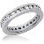 Eternity ring i platina med runda, briljantslipade diamanter (ca 1.25ct)