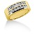 Vigsel & Frlovningsring i gult guld med 14st diamanter (0.7ct)