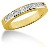 Vigsel & Frlovningsring i gult guld med 11st diamanter (0.55ct)