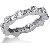 Eternity ring i palladium med runda, briljantslipade diamanter (ca 0.45ct)