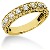 Vigsel & Frlovningsring i gult guld med 11st diamanter (0.77ct)