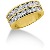 Vigsel & Frlovningsring i gult guld med 18st diamanter (1.8ct)