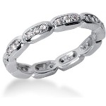 Eternity ring i palladium med runda, briljantslipade diamanter (ca 0.3ct)